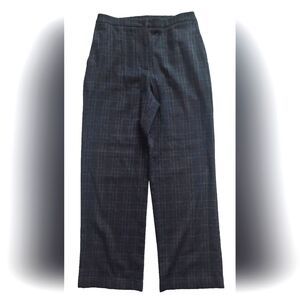 Eileen Fisher Black/Gray Wool Blend Office Plaid Dress Pants Women's Size: SP
